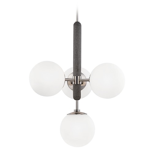 Mitzi by Hudson Valley Mitzi By Hudson Valley Brielle Polished Nickel Pendant Light with Globe Shade H289804-PN
