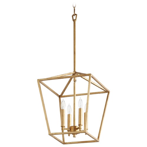 Gabriel Gold Leaf Pendant by Quorum Lighting