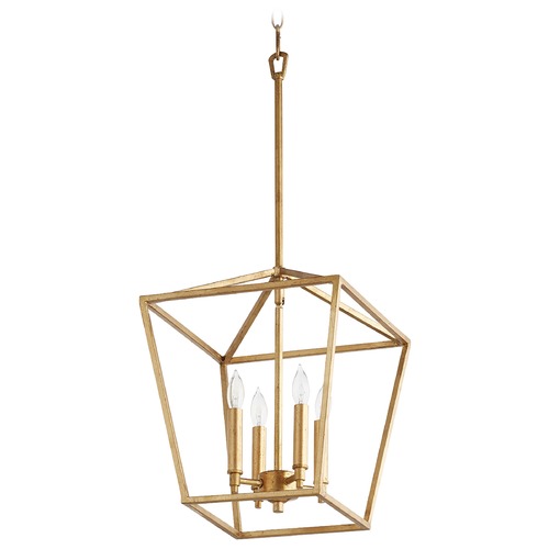 Quorum Lighting Gabriel Gold Leaf Pendant by Quorum Lighting 604-4-74