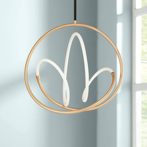 ET2 Lighting Mobius 24-Inch LED Pendant in Black & Gold by ET2 Lighting E25094-01BKGLD