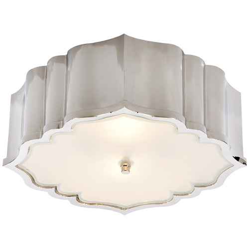 Visual Comfort Signature Collection Alexa Hampton Balthazar Flush Mount in Nickel by Visual Comfort Signature AH4025PNFG