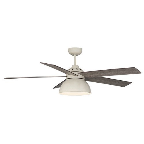 52-Inch LED Fan in Distressed White by Meridian