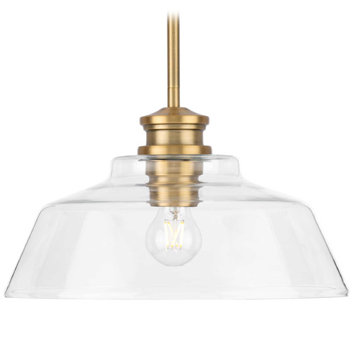 Progress Lighting Progress Lighting Dalton 1-Light Vintage Brass Pendant P500381-163
