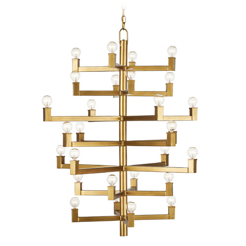 Currey and Company Lighting Andre Medium 41-Inch High Chandelier in Brass by Currey & Company 9000-0920