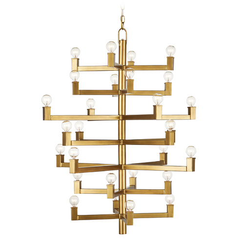 Andre Medium 41-Inch High Chandelier in Brass by Currey & Company