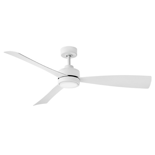 Hinkley Iver 56-Inch LED Dual Mount Warm Dim Smart Fan in White by Hinkley 905756FMW-LWDK