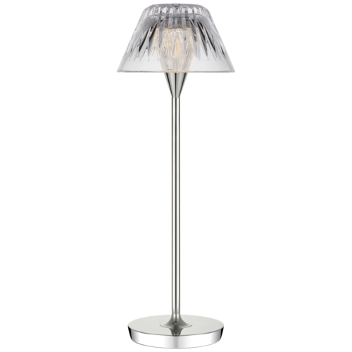 Blaze 16-Inch Rechargeable Lamp in Polished Nickel by VC Signature
