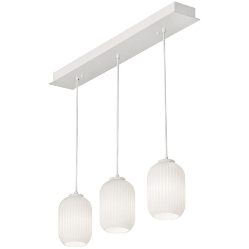 Afx Lighting Callie White Multi-Light Pendant with Oblong Shade