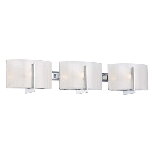 Bathroom Light with White Glass in Chrome by Minka Lavery