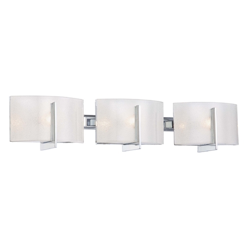 Minka Lavery Bathroom Light with White Glass in Chrome by Minka Lavery 6393-77