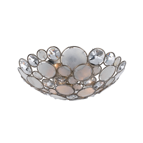 Palla Crystal Semi-Flush Mount in Antique Silver Finish by Crystorama Lighting