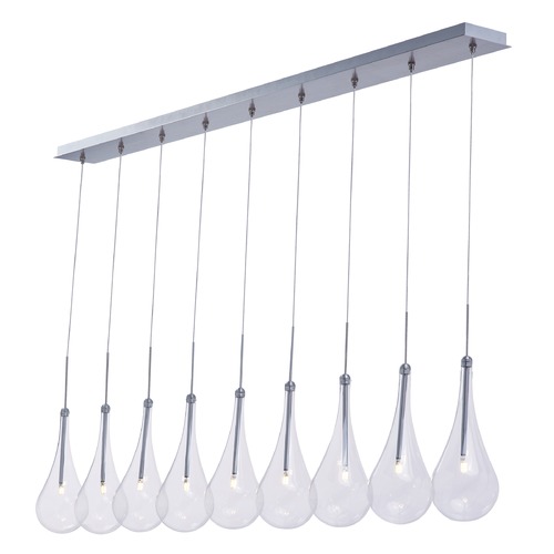 Larmes 58-Inch LED Linear Pendant in Chrome by ET2 Lighting
