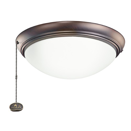 Low Profile LED Fan Light Kit in Oil Brushed Bronze by Kichler Lighting