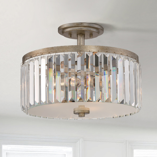 Mirage Vintage Gold Semi-Flush by Quoizel Lighting