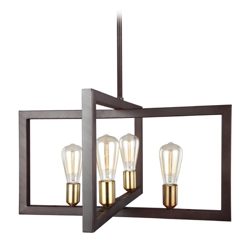 Finnegan 23.50-Inch Chandelier in Bronze by Visual Comfort Studio