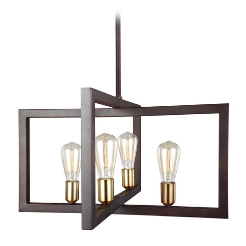 Visual Comfort Studio Collection Finnegan 23.50-Inch Chandelier in Bronze by Visual Comfort Studio F3145/4NWB