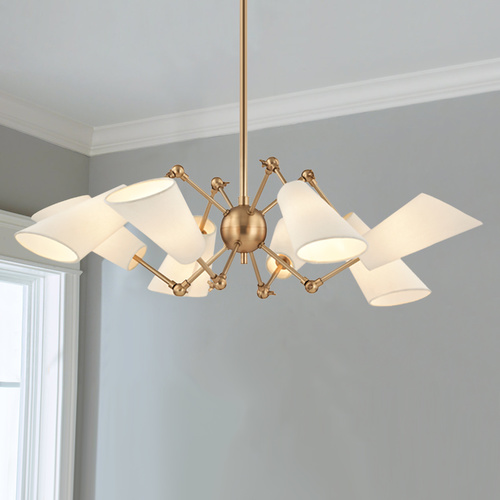 Buckingham 8-Light Chandelier in Aged Brass by Hudson Valley Lighting