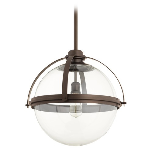 Quorum Lighting Oiled Bronze Pendant with Globe Shade by Quorum Lighting 88-20-86