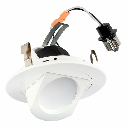 Recesso Lighting by Dolan Designs LED Retrofit White Elbow Trim for 4-Inch Recessed Cans 3000K 10907-05