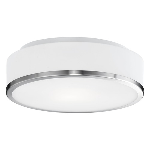 Modern Brushed Nickel LED Flush Mount 3000K 1150LM by Kuzco Lighting