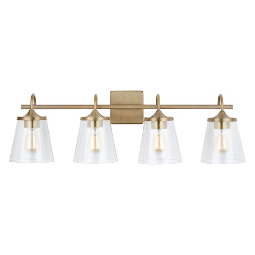 Jayne 33.25-Inch Vanity Light in Aged Brass by Capital Lighting