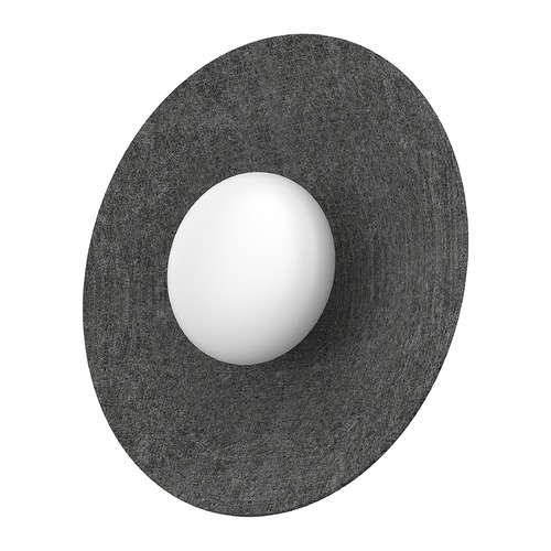 Kuzco Lighting Cruz 15-Inch LED Semi-Flush Mount in Felt Gray FM22815-GY