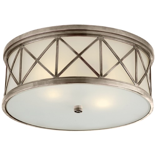Visual Comfort Signature Collection Suzanne Kasler Montpelier Flush Mount in Nickel by Visual Comfort Signature SK4011ANFG