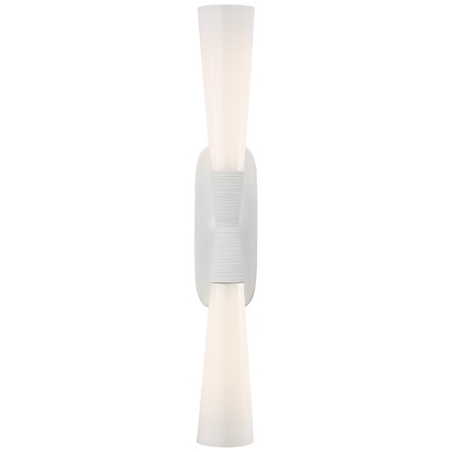 Visual Comfort Signature Collection Kelly Wearstler Utopia Bath Sconce in Plaster White by Visual Comfort Signature KW2045PWWG