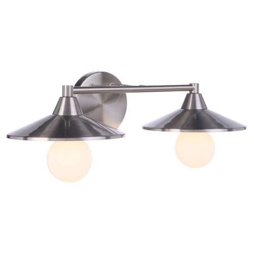 Isaac Brushed Polished Nickel Bathroom Light by Craftmade Lighting