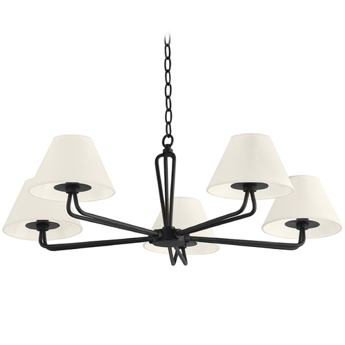 Troy Lighting Troy Lighting Ozias Black Iron Chandelier F2536-BI
