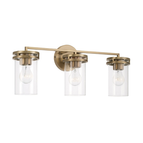 HomePlace by Capital Lighting Fuller 3-Light Bath Light in Brass by HomePlace by Capital Lighting 148731AD-539