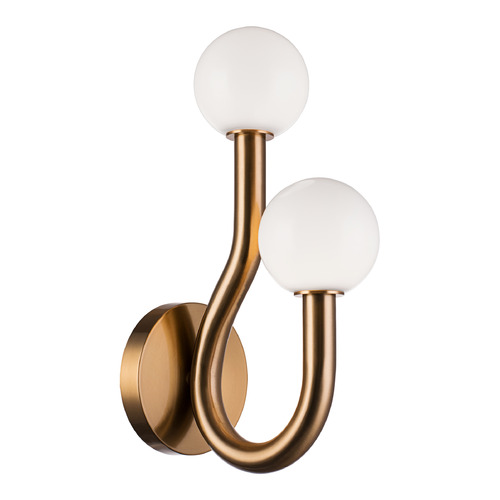 Matteo Lighting Matteo Lighting Joelle Aged Gold Brass LED Sconce W34202AGOP