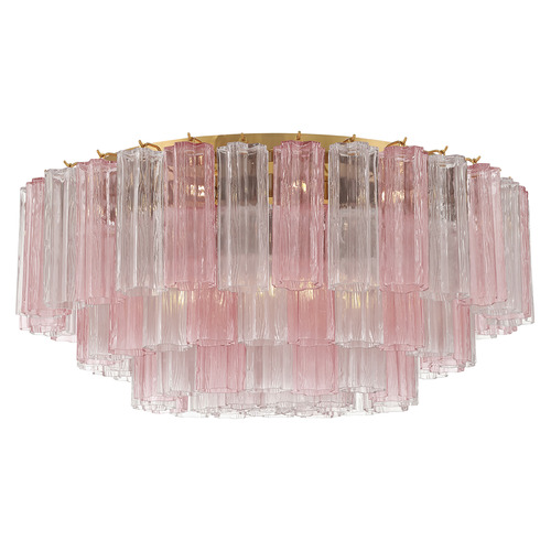 Crystorama Lighting Addis Aged Brass Flushmount Light