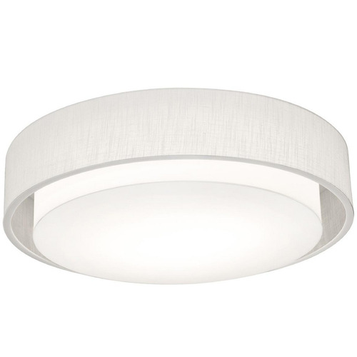 Afx Lighting Sanibel Linen White Flushmount Light