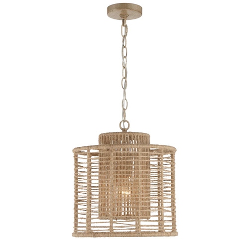 Jayna 12.5-Inch Pendant in Burnished Silver by Crystorama Lighting