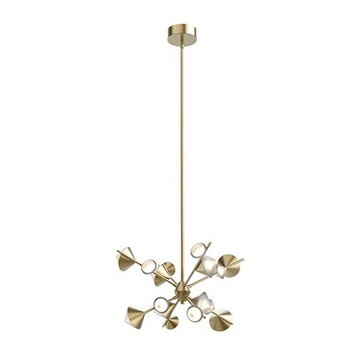 Geode 25-Inch LED Pendant in Brushed Gold by Kuzco Lighting