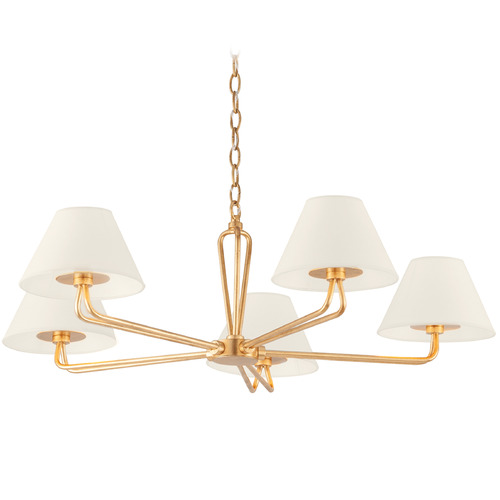 Troy Lighting Troy Lighting Ozias Vintage Gold Leaf Chandelier F2536-VGL