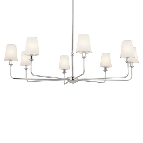 Pallas 8-Light Chandelier in Polished Nickel by Kichler Lighting