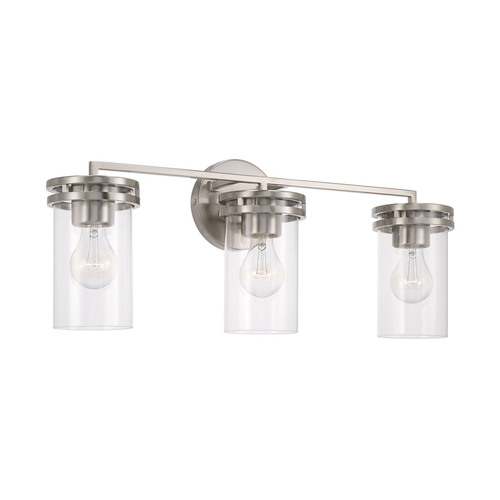 HomePlace by Capital Lighting Fuller 3-Light Bath Light in Nickel by HomePlace by Capital Lighting 148731BN-539