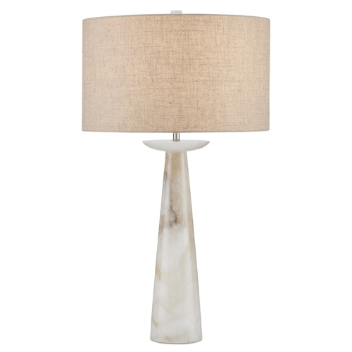 Currey and Company Lighting Currey and Company Pharos Natural Table Lamp with Drum Shade 6000-0892