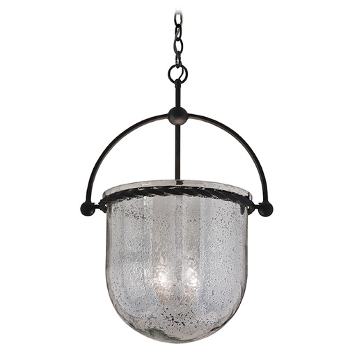 Troy Lighting Mercury Old Iron Pendant Light with Bowl / Dome Shade