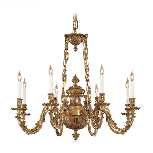 Chandelier in Classic Brass by Metropolitan Lighting