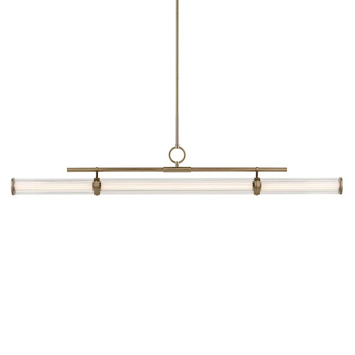 Riven 60.25-Inch LED Linear Chandelier in Champagne Bronze by Kichler