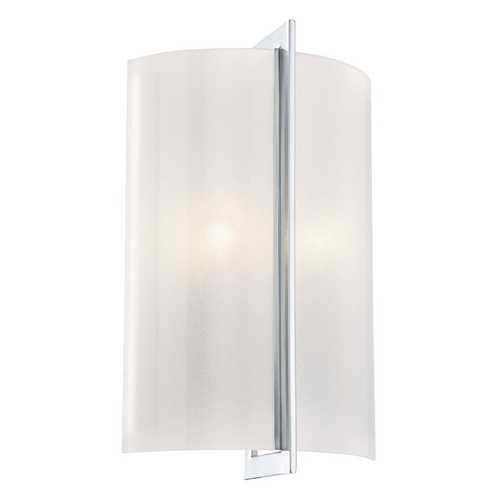 Minka Lavery Sconce Wall Light with White Glass in Chrome by Minka Lavery 6390-77
