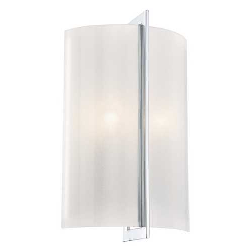 Sconce Wall Light with White Glass in Chrome by Minka Lavery