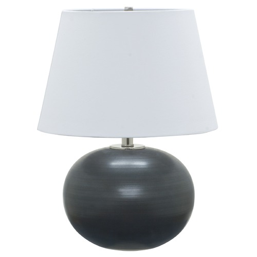 Scatchard Stoneware Black Matte Table Lamp by House of Troy Lighting