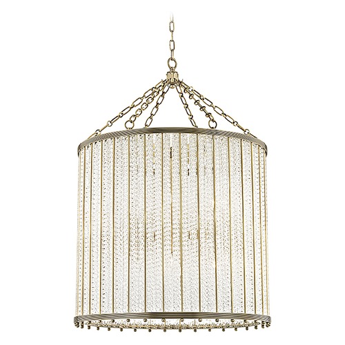 Hudson Valley Lighting Shelby Aged Brass Pendant by Hudson Valley Lighting 8140-AGB