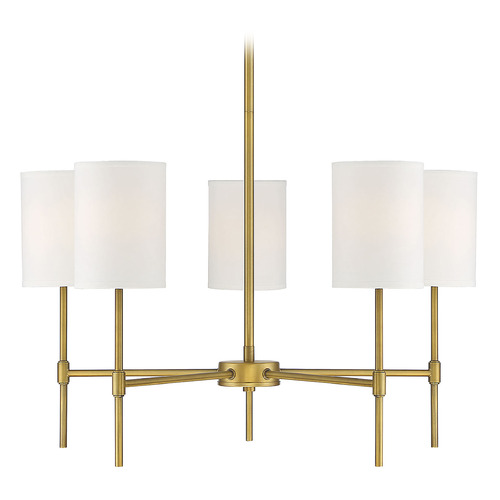 Meridian 25-Inch Chandelier in Natural Brass by Meridian M10067NB