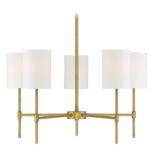 25-Inch Chandelier in Natural Brass by Meridian