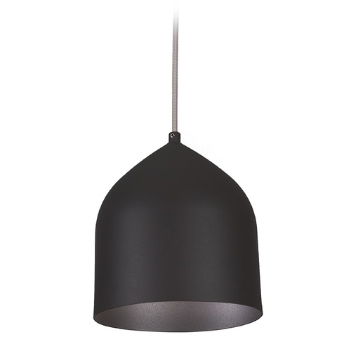 Kuzco Lighting Helena 8-Inch LED Mini Pendant in Black with Black Interior by Kuzco Lighting PD9108-BK/BK